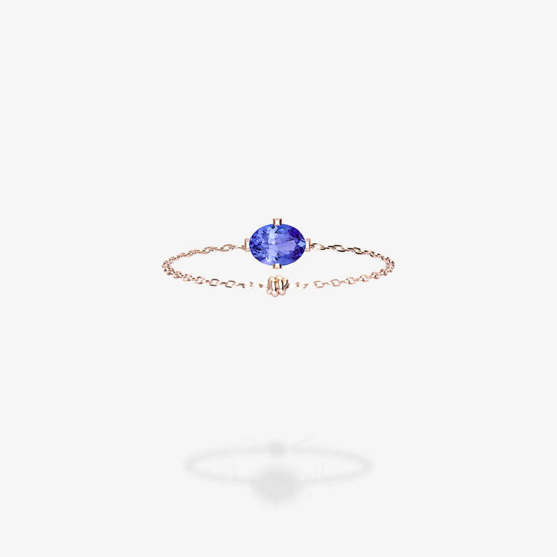 18K Rose Gold-Oval
