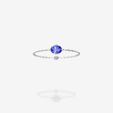 18K White Gold-Oval