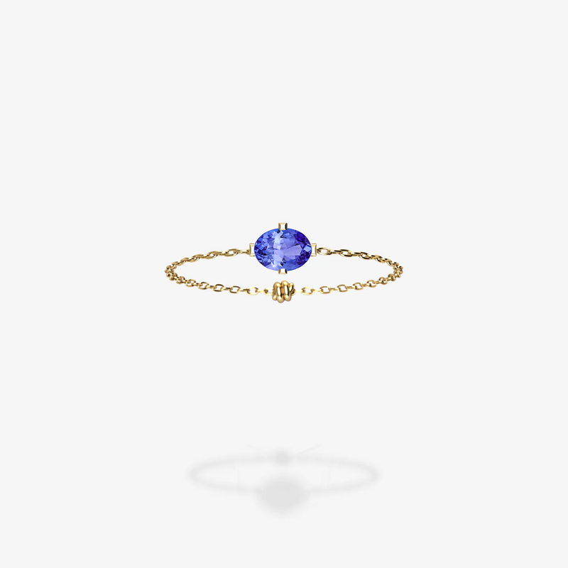 18K Yellow Gold-Oval