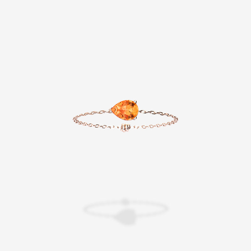 18K Rose Gold-Pear