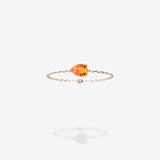 18K Rose Gold-Pear