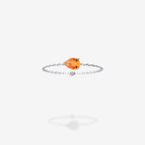 18K White Gold-Pear
