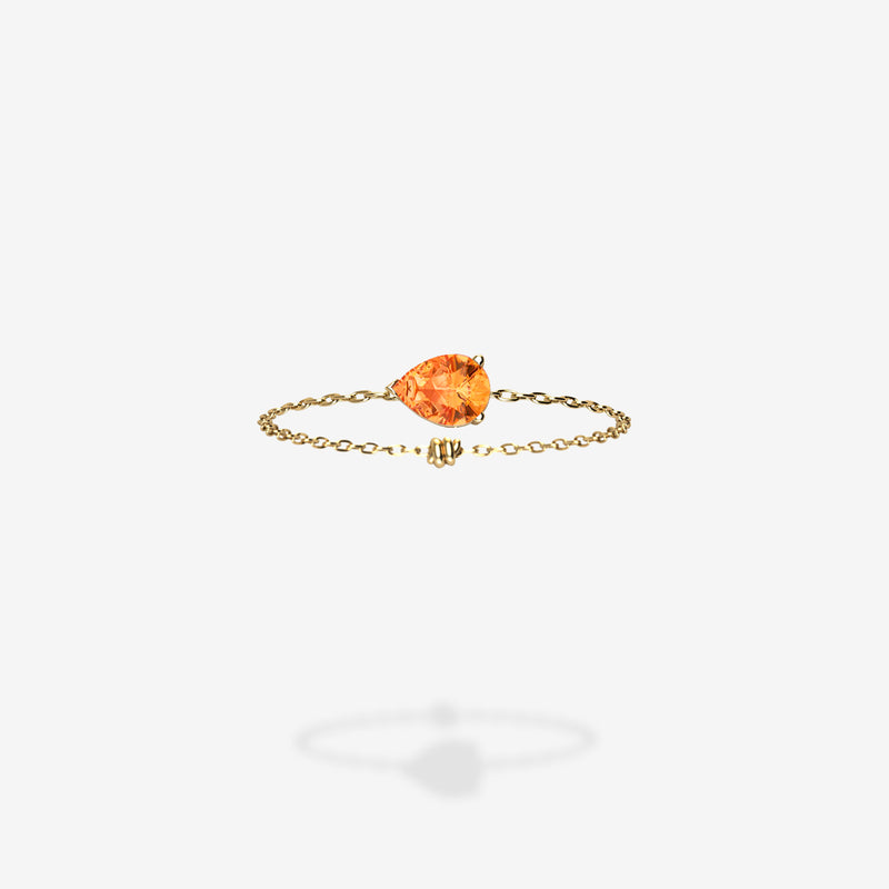 18K Yellow Gold-Pear