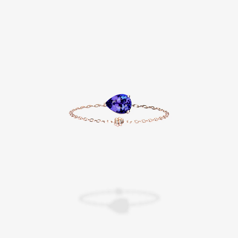 18K Rose Gold-Pear