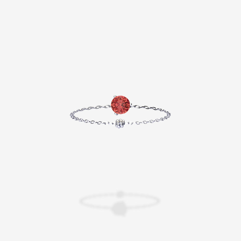 18K White Gold-Round