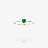 18K Rose Gold-Emerald
