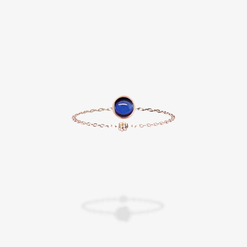 18K Rose Gold-Sapphire