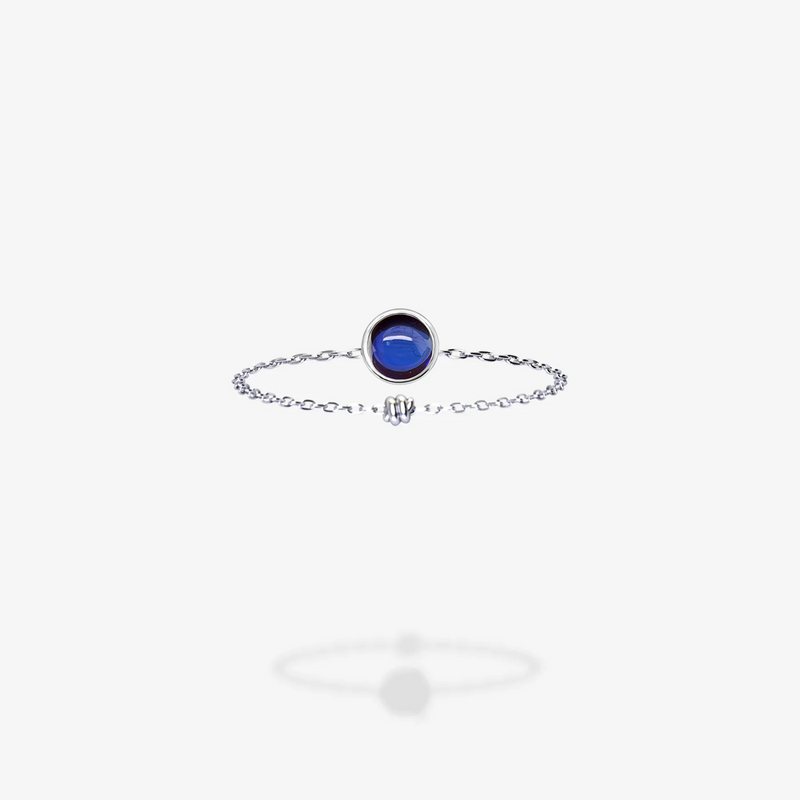 18K White Gold-Sapphire