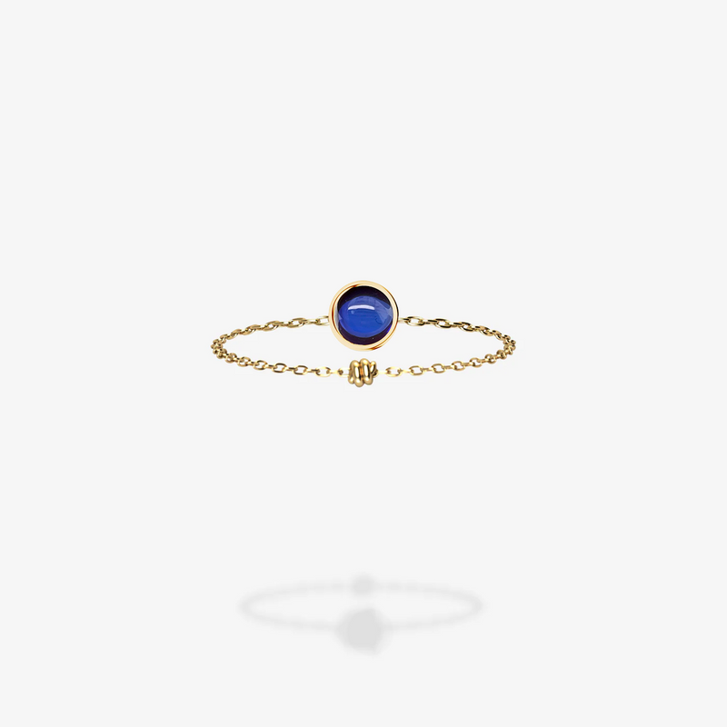18K Yellow Gold-Sapphire