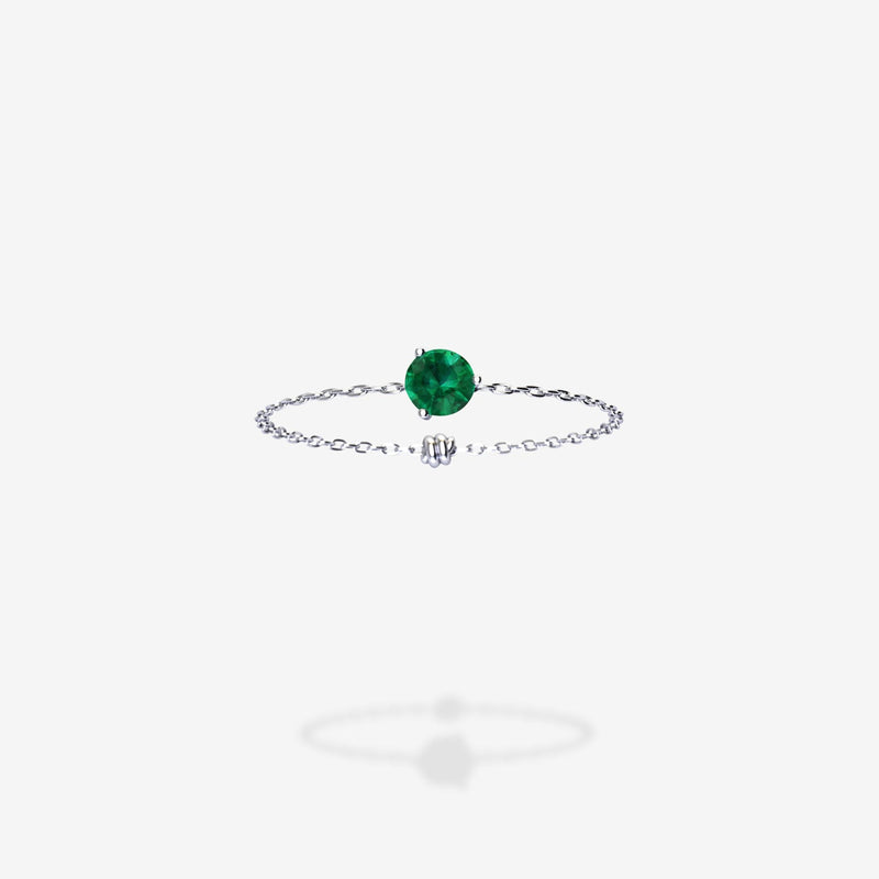 18K White Gold-Round