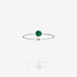 18K White Gold-Round