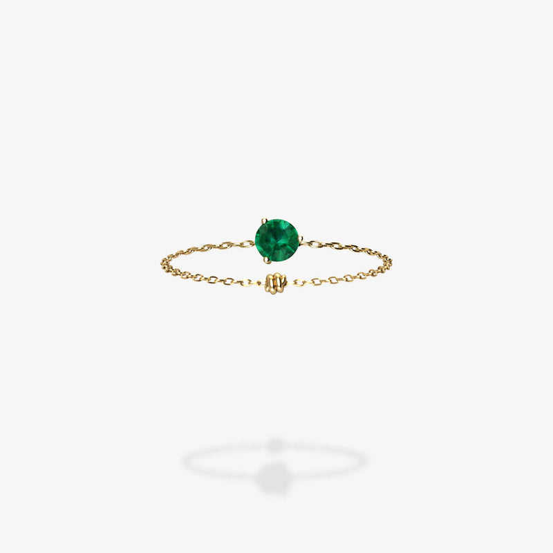 Cattina Ring - Round Emerald (STOCK US)