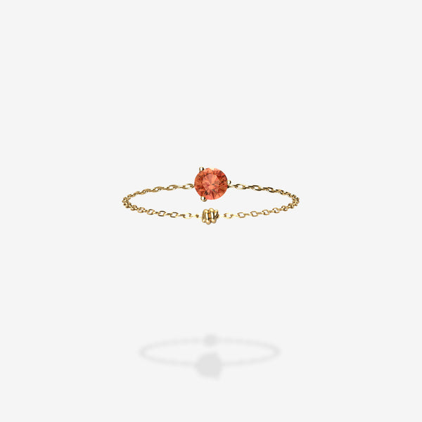 Cattina Ring - Round Orange Sapphire (STOCK US)