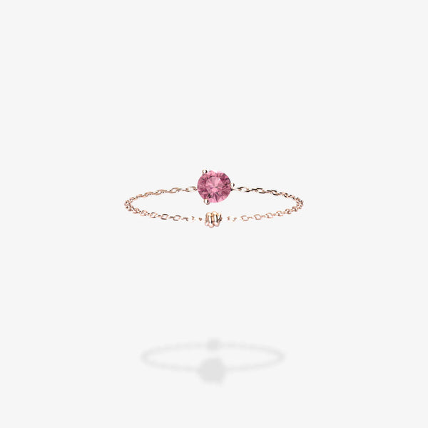 Cattina Ring - Round Pink Sapphire (STOCK US)