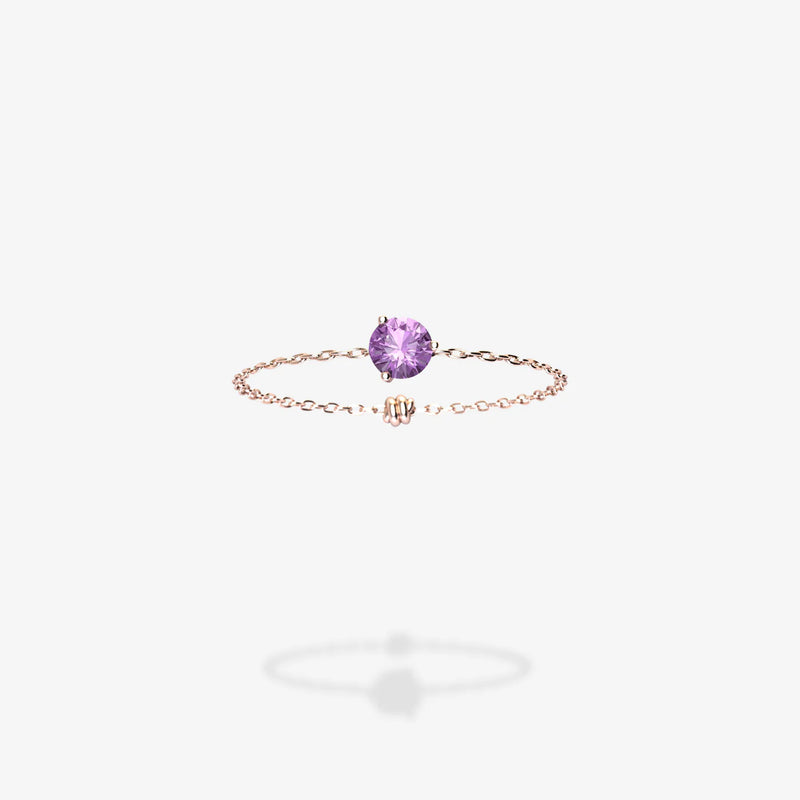 Cattina Ring - Round Purple Sapphire (STOCK US)
