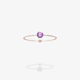 Cattina Ring - Round Purple Sapphire (STOCK US)