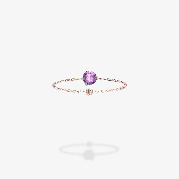 Cattina Ring - Round Purple Sapphire (STOCK US)