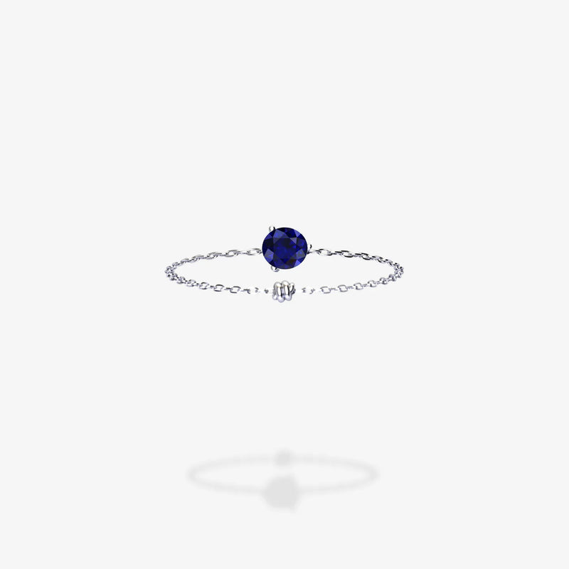 Cattina Ring - Round Blue Sapphire (STOCK US)
