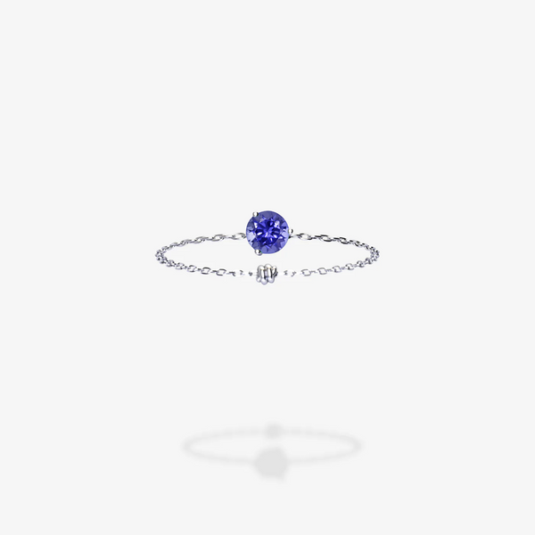 18K White Gold-Round