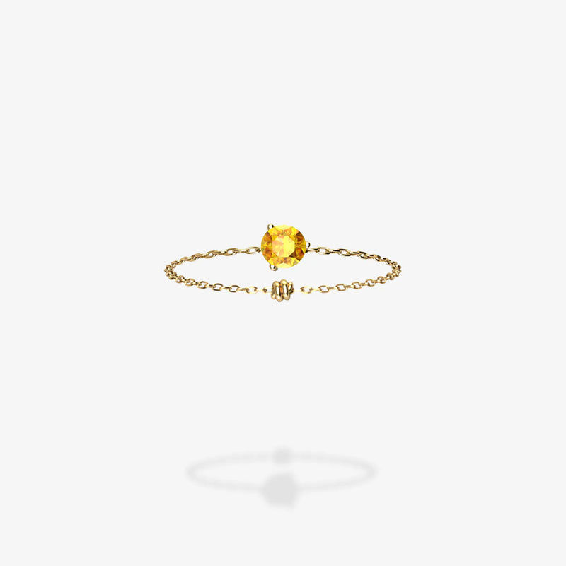 Cattina Ring - Round Yellow Sapphire (STOCK US)