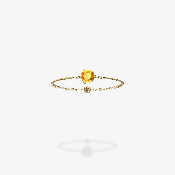 Cattina Ring - Round Yellow Sapphire (STOCK US)