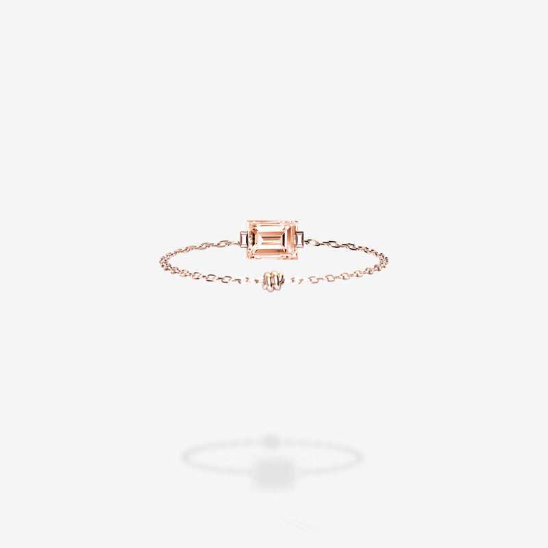 18K Rose Gold-Rectangle