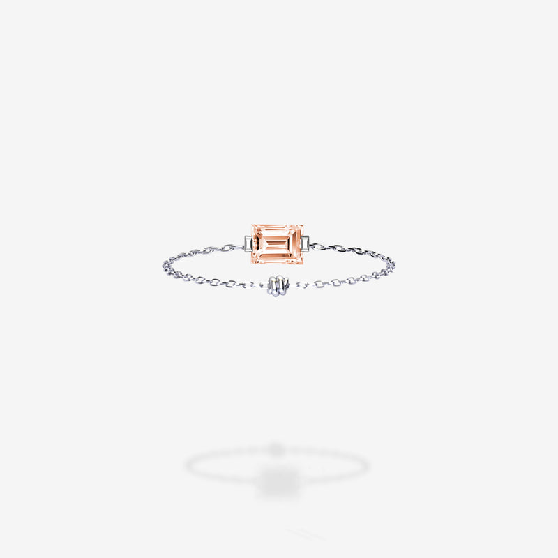 18K White Gold-Rectangle