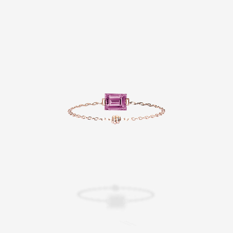 18K Rose Gold-Rectangle