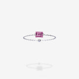 18K White Gold-Rectangle