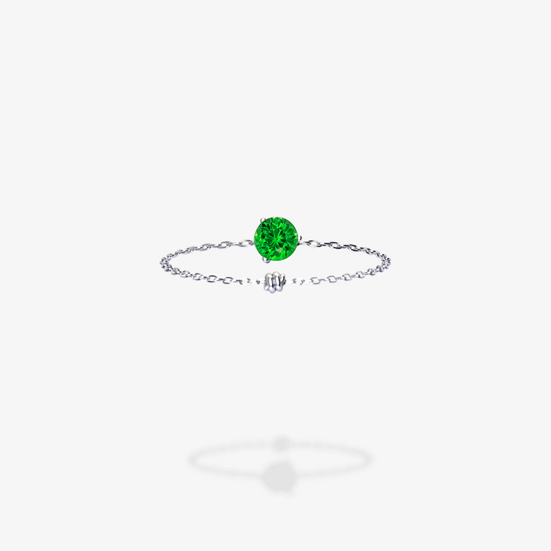 18K White Gold-Round