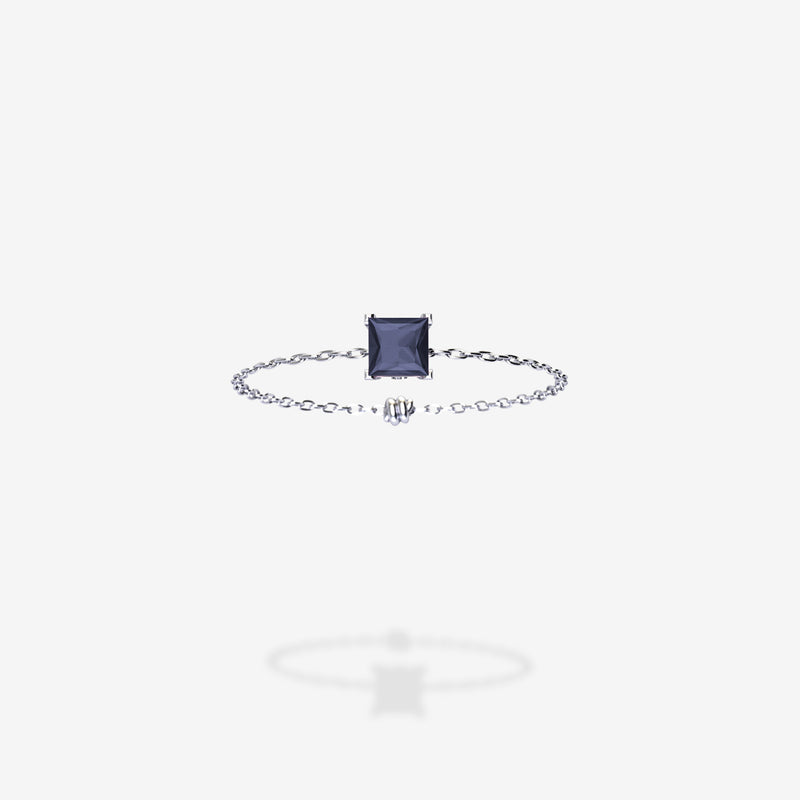 18K White Gold-Princess