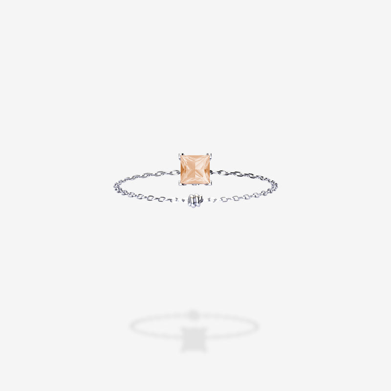 18K White Gold-Princess