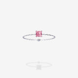 18K White Gold-Princess