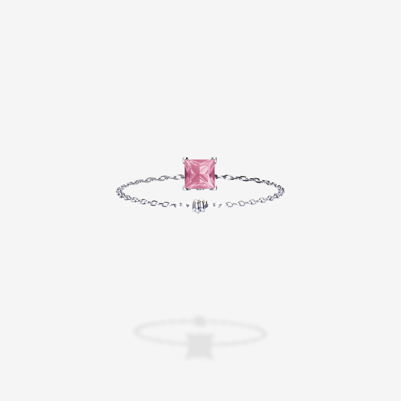 18K White Gold-Princess