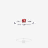 18K White Gold-Princess