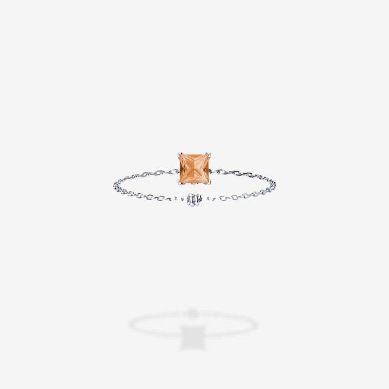 18K White Gold-Princess