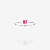 18K White Gold-Princess