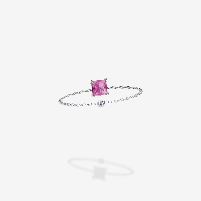 18K White Gold-Princess