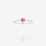 18K White Gold-Princess