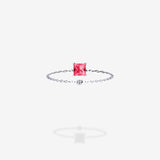 18K White Gold-Princess