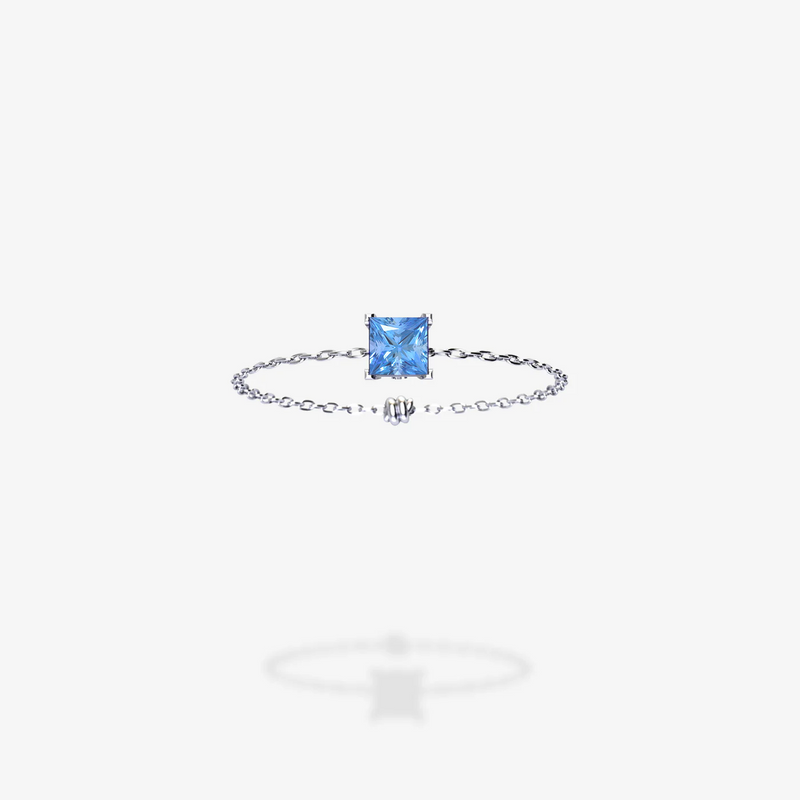 18K White Gold-Princess