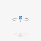 18K White Gold-Princess