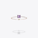 Cattina Ring - Square Purple Sapphire (STOCK US)