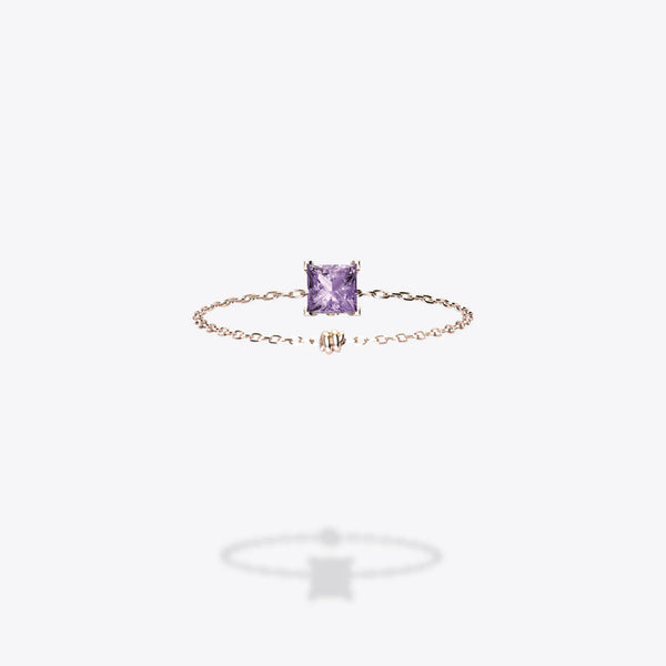 Cattina Ring - Square Purple Sapphire (STOCK US)