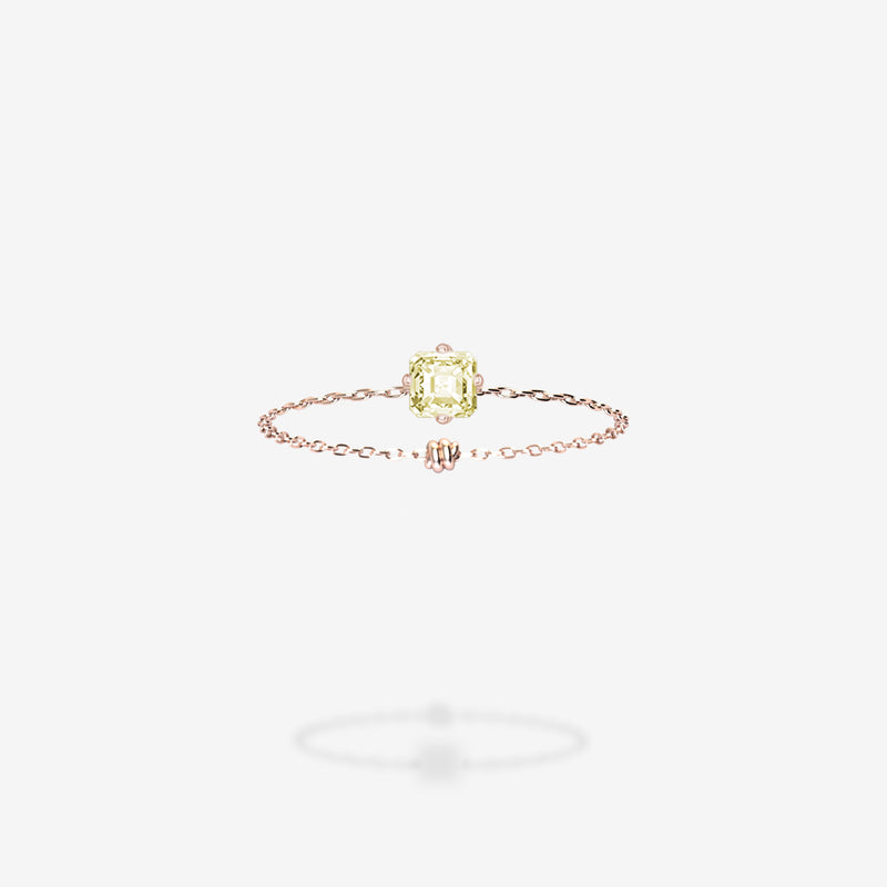18K Rose Gold-Asscher