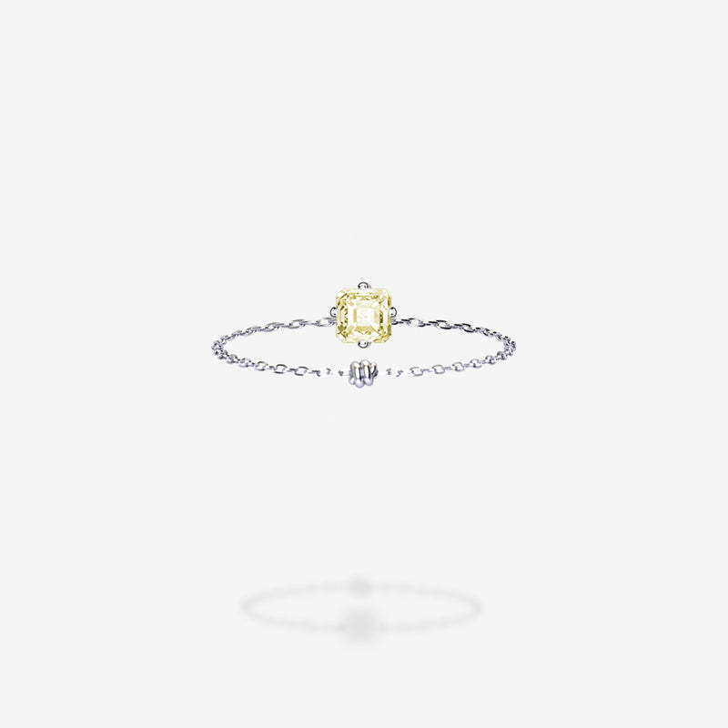 18K White Gold-Asscher