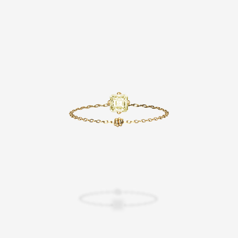18K Yellow Gold-Asscher