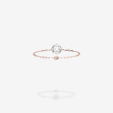18K Rose Gold-Asscher