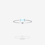 18K White Gold-Baguette