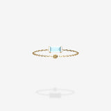 18K Yellow Gold-Baguette